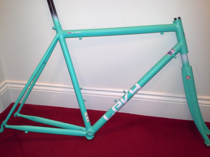 decaled frame read for top coat